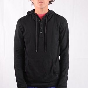 Fission Waffle Henley Hoodie. Unisex